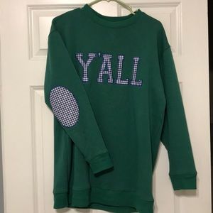 Green “y’all” sweatshirt